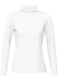 T-shirt Col Roulé Extensible, Manches Longues