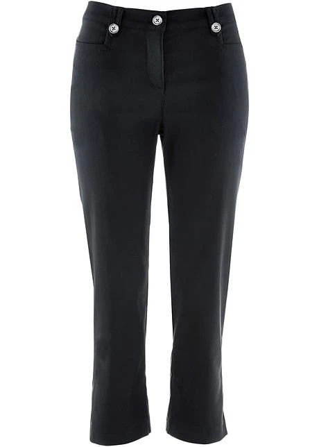 Pantalon 7/8 Fendu En Bengaline Avec Taille Confortable 1 Pantalon 7/8 Fendu En Bengaline Avec Taille Confortable