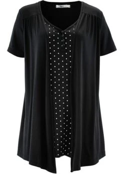 T-shirt 2en1 Col V, Manches Courtes