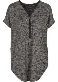 T-shirt Oversize à Fermeture Zippée