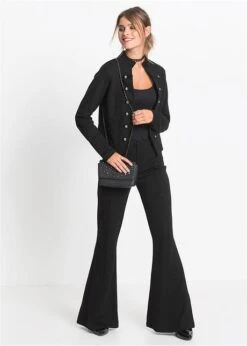 Rainbow Pantalon à Jambes évasées En Punto Di Roma -Libre Mode Winkel 17236249 34t543Pt