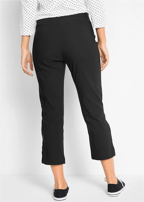 Pantalon 7/8 Fendu En Bengaline Avec Taille Confortable 3 Pantalon 7/8 Fendu En Bengaline Avec Taille Confortable - Afbeelding 3