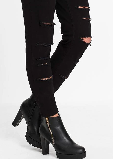 Rainbow Pantalon Skinny Taille Haute Avec Effet Destroyed 5 Rainbow Pantalon Skinny Taille Haute Avec Effet Destroyed - Afbeelding 5