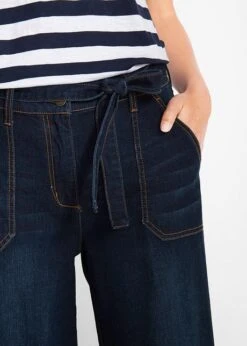 Jean 7/8 Taille Haute à Ceinture Nouée, Loose Fit -Libre Mode Winkel 18013878 37w7iDZx