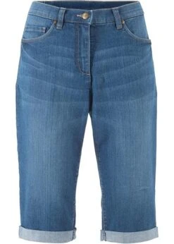 Bermuda En Jean Stretch à Taille Confortable