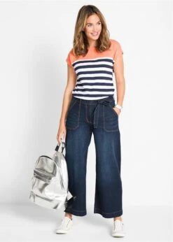 Jean 7/8 Taille Haute à Ceinture Nouée, Loose Fit -Libre Mode Winkel 18013883 tg6zqW4t