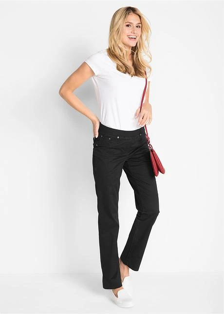 Pantalon à Enfiler Avec Taille Confortable, Straight 4 Pantalon à Enfiler Avec Taille Confortable, Straight - Afbeelding 4