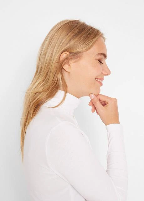 T-shirt Col Roulé Extensible, Manches Longues 6 T-shirt Col Roulé Extensible, Manches Longues - Afbeelding 6