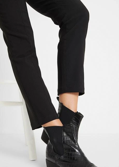 Pantalon 7/8 En Bengaline Avec Tour De Taille élastiqué, Slim Fit 6 Pantalon 7/8 En Bengaline Avec Tour De Taille élastiqué, Slim Fit - Afbeelding 6