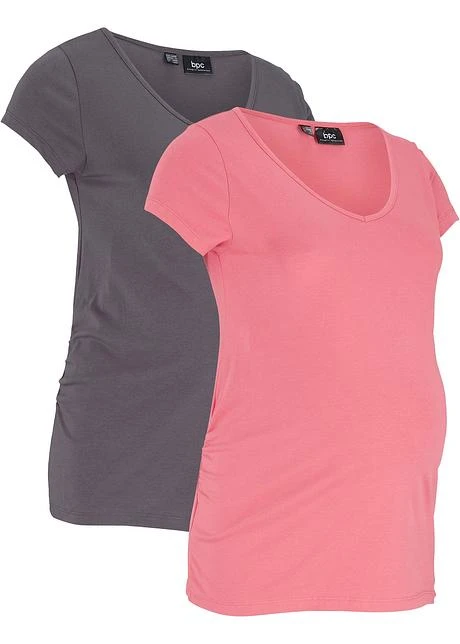 Lot De 2 T-shirts Basiques De Grossesse 1 Lot De 2 T-shirts Basiques De Grossesse