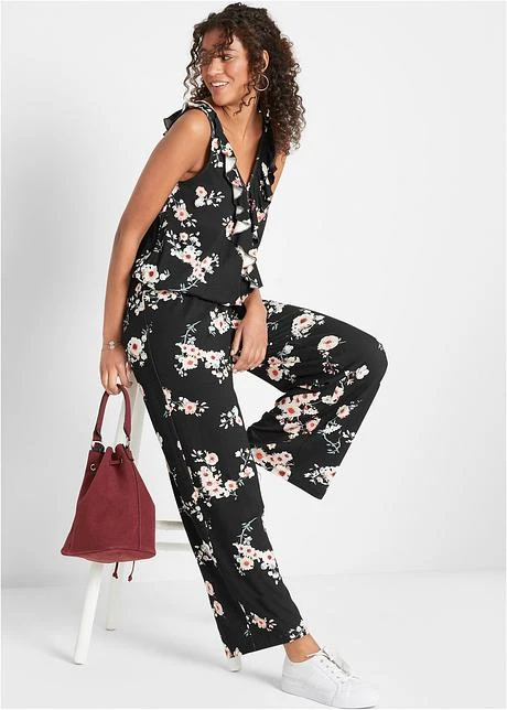 Combipantalon De Grossesse Avec Fonction Allaitement En Jersey 4 Combipantalon De Grossesse Avec Fonction Allaitement En Jersey - Afbeelding 4