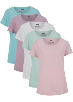 Lot De 5 Tee-shirts Col Rond, Manches Courtes -Libre Mode Winkel 20029684 HQGHNulg