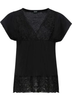 T-shirt Avec Décolleté En Dentelle -Libre Mode Winkel 20035658 TAw7pBSV