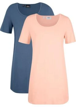 Lot De 2 T-shirts Longs Basiques, Manches Courtes -Libre Mode Winkel 20063036 pQ9xFMgq