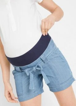 Short De Grossesse En Lin Effet Jean 11 Short De Grossesse En Lin Effet Jean -Libre Mode Winkel 20070367 K2Q5Ksct