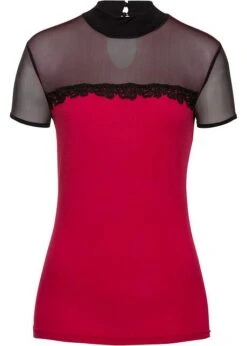 Rainbow T-shirt à Dentelle, Manches Courtes