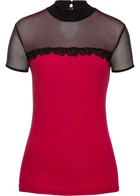 Rainbow T-shirt à Dentelle, Manches Courtes 1 Rainbow T-shirt à Dentelle, Manches Courtes