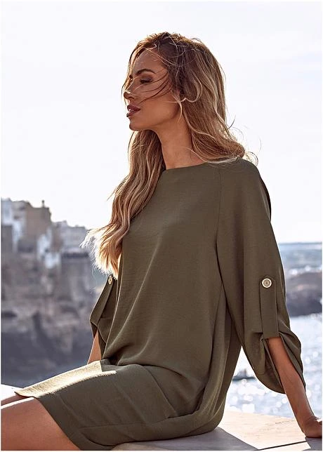 Robe Oversize Avec Poches 4 Robe Oversize Avec Poches - Afbeelding 4