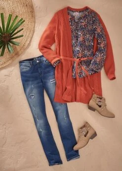 T-shirt Tunique Imprimé, Manches Longues