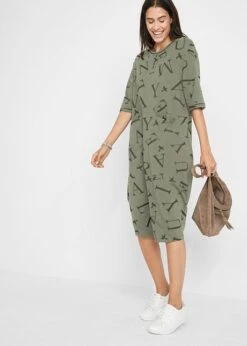 Robe Coton Ample Avec Poches, Mi-manches 11 Robe Coton Ample Avec Poches, Mi-manches -Libre Mode Winkel 20182073 9DZieQnq