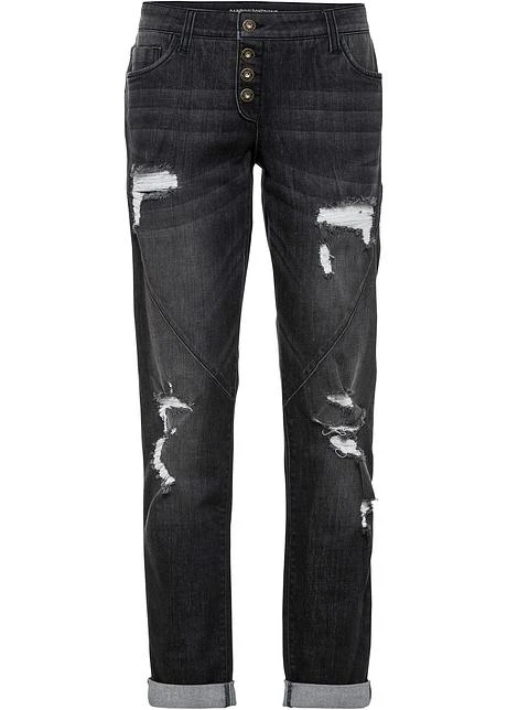 Rainbow Jean Boyfriend Destroyed Avec Polyester Recyclé 9 Rainbow Jean Boyfriend Destroyed Avec Polyester Recyclé - Afbeelding 9