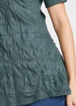 T-shirt Tunique Froissé Avec Manches Mi-longues -Libre Mode Winkel 20269584 GE21KhS9