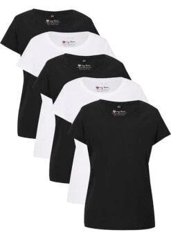 Lot De 5 Tee-shirts Col Rond, Manches Courtes -Libre Mode Winkel 21020060 938SbFSF