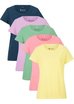 Lot De 5 Tee-shirts Col Rond, Manches Courtes -Libre Mode Winkel 21020066 TcbQM2AA