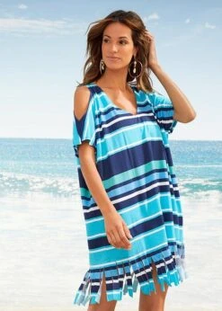 T-shirt Long De Plage épaules Dénudées -Libre Mode Winkel 21026774 DUWOojwN