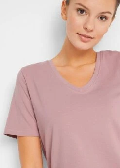 Lot De 2 T-shirts Longs Basiques Col V Et Manches Courtes -Libre Mode Winkel 21028321 BlDVW3QC