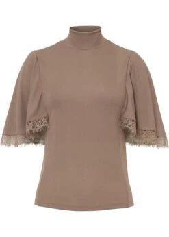 T-shirt Côtelé à Dentelle -Libre Mode Winkel 21037553 fRox7PyP