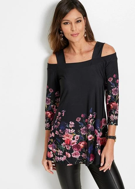 T-shirt à épaules Dénudées Et Imprimé Floral 2 T-shirt à épaules Dénudées Et Imprimé Floral - Afbeelding 2