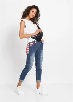 Rainbow Jean Boyfriend Avec Drapeaux Appliqués -Libre Mode Winkel 21053202 xS6Ajm08