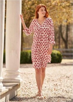 Robe-tunique Avec Col V Et Empiècement En Dentelle 13 Robe-tunique Avec Col V Et Empiècement En Dentelle -Libre Mode Winkel 21113497 BLgwal7L