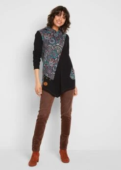 T-shirt à Capuche Avec Base à Pans Et Motif Patchwork, Manches Longues 9 T-shirt à Capuche Avec Base à Pans Et Motif Patchwork, Manches Longues -Libre Mode Winkel 21147375 BSZ2BKPb