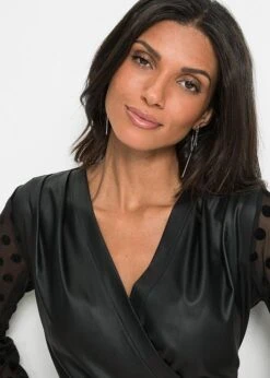 T-shirt Manches Longues Avec Empiècement Enduit -Libre Mode Winkel 21204821 UlWfTh2O