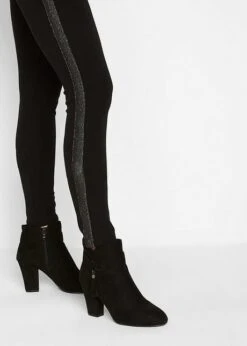 Legging En Punto Di Roma Avec Galon Latéral Brillant -Libre Mode Winkel 21207063 ajgZBRVO