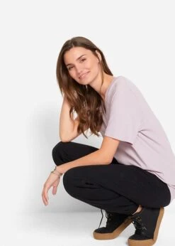 Lot De 5 T-shirts Longs Amples Col En V, Manches Courtes -Libre Mode Winkel 21253211 loyPj39G