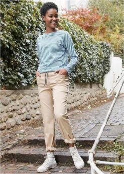 T-shirt Manches Longues à Encolure Bateau -Libre Mode Winkel 21260984 drccGpEH