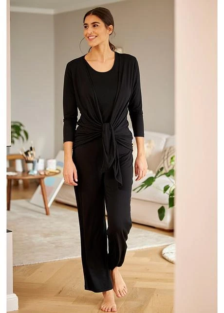 Top, Gilet 3/4, Pantalon (Ens. 3 Pces.) Avec Viscose 7 Top, Gilet 3/4, Pantalon (Ens. 3 Pces.) Avec Viscose - Afbeelding 7