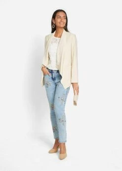 Jean à Broderie Florale  -Libre Mode Winkel 21312446 17UWgnC3