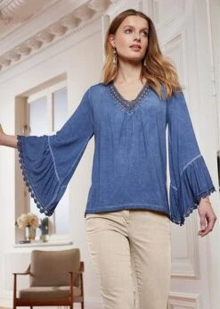 Tunique En Jersey De Viscose Avec Dentelle 13 Tunique En Jersey De Viscose Avec Dentelle -Libre Mode Winkel 22001670 R8F22O5J