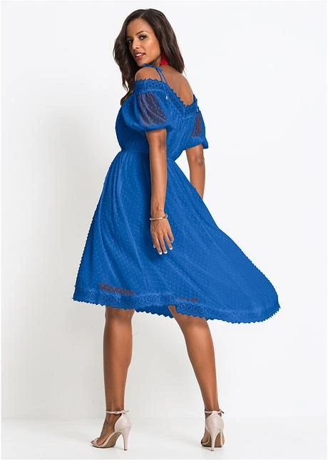 Robe à épaules Découpées Et Dentelle 3 Robe à épaules Découpées Et Dentelle - Afbeelding 3