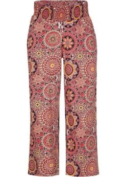 Jupe-culotte Large En Jersey Avec Large Taille Smokée, Longueur 7/8