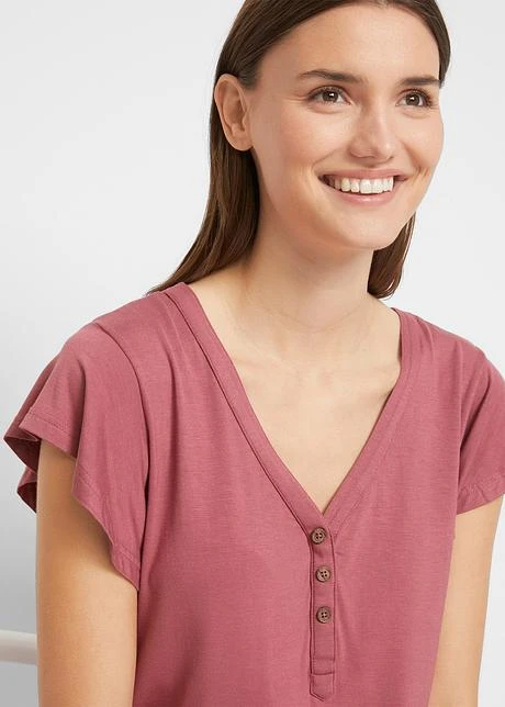 Blouse T-shirt De Grossesse Avec Fonction Allaitement Avec Viscose 6 Blouse T-shirt De Grossesse Avec Fonction Allaitement Avec Viscose - Afbeelding 6