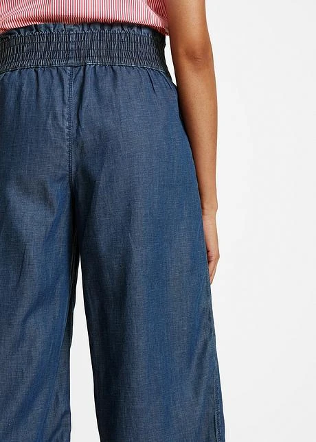 Jupe-culotte Ample Avec Large Empiècement Taille Confortable En Twill Léger 5 Jupe-culotte Ample Avec Large Empiècement Taille Confortable En Twill Léger - Afbeelding 5