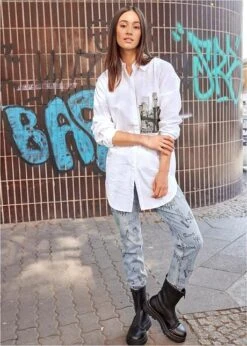 Rainbow Jean Boyfriend Imprimé -Libre Mode Winkel 22154008 a994I3aO