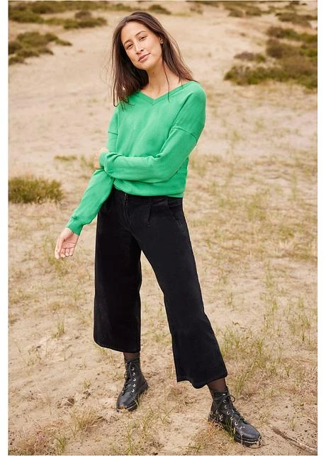 Jupe-culotte En Velours Côtelé Stretch Avec Taille Haute Confortable, Longueur 7/8 7 Jupe-culotte En Velours Côtelé Stretch Avec Taille Haute Confortable, Longueur 7/8 - Afbeelding 7