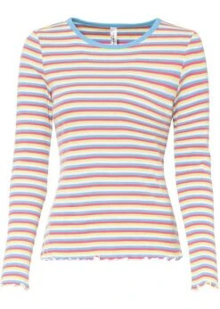 Rainbow T-shirt Côtelé Rayé