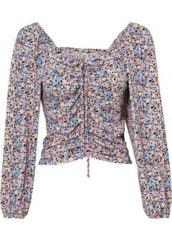 Rainbow T-shirt Manches Longues Imprimé Avec Fronces -Libre Mode Winkel 22268037 2xcVSXex